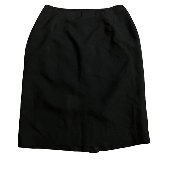 Rena Rowan for Saville Solid Black Back Zip Pencil Skirt Women's Size 12 - Picture 1 of 4
